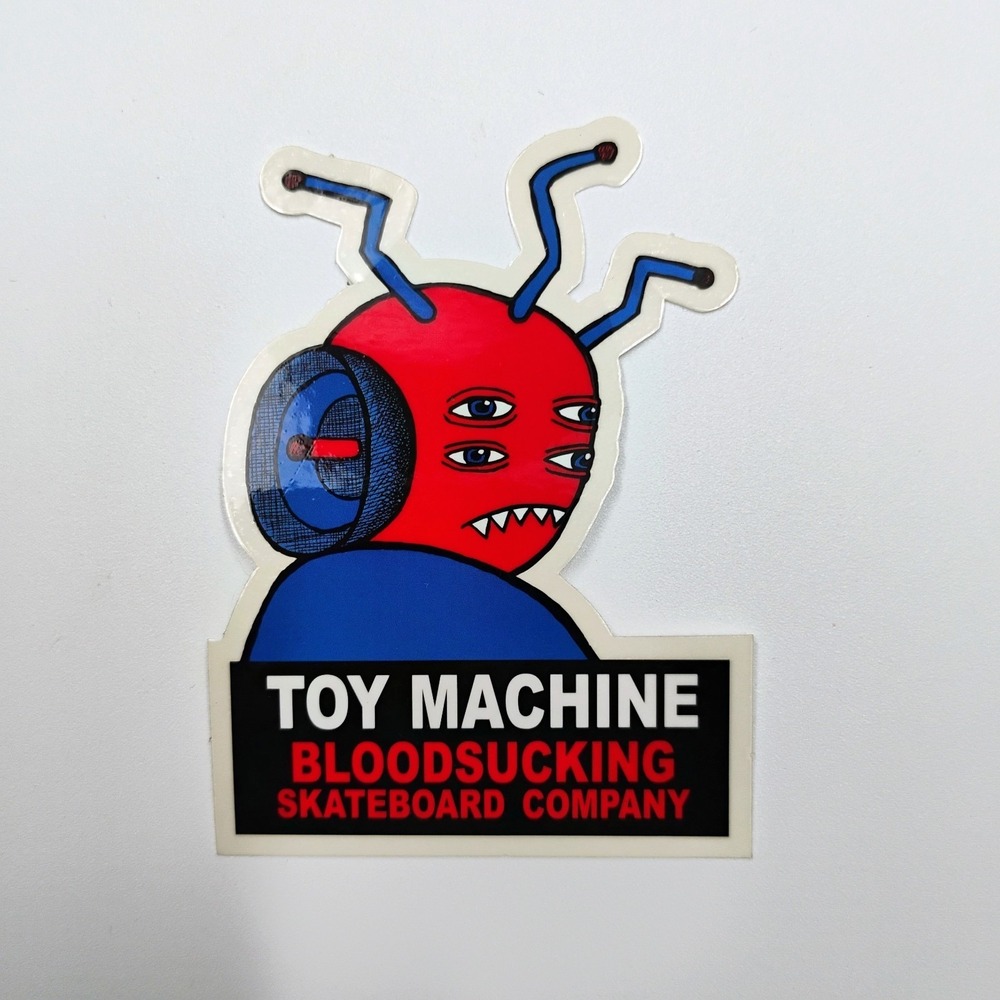 Toy Machine Bloodsucking Skateboard Company STICKER Vintage 1990's Decal NOS